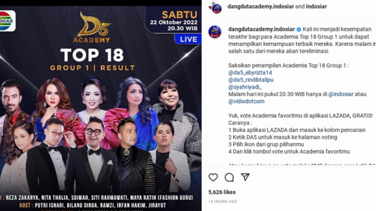 Poster Dangdut Academy Indosiar. [Instagram @indosiar]