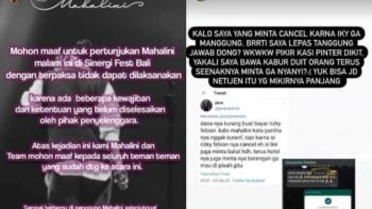 Tangkapan layar Intagram Mahalini