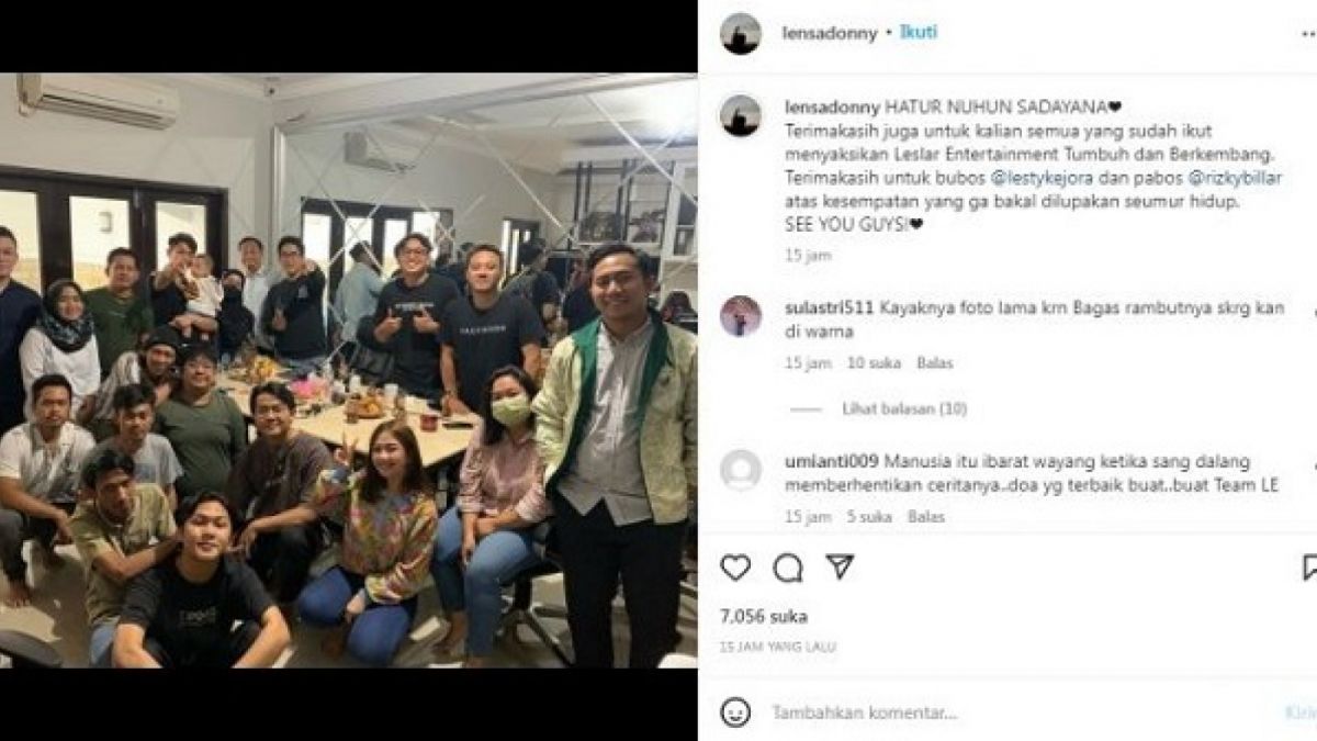 Dok. Potret kebersamaan karya Leslar Entertainment. [Instagram @lensadonny]