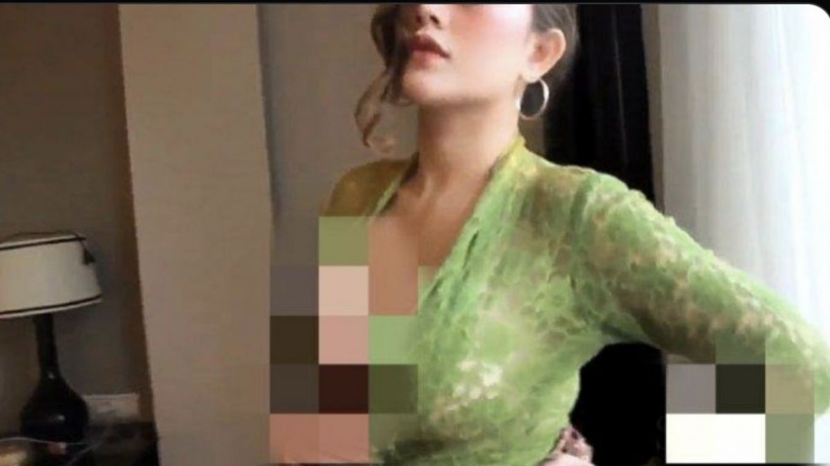 Pemeran video syur kebaya hijau yang viral (istimewa).