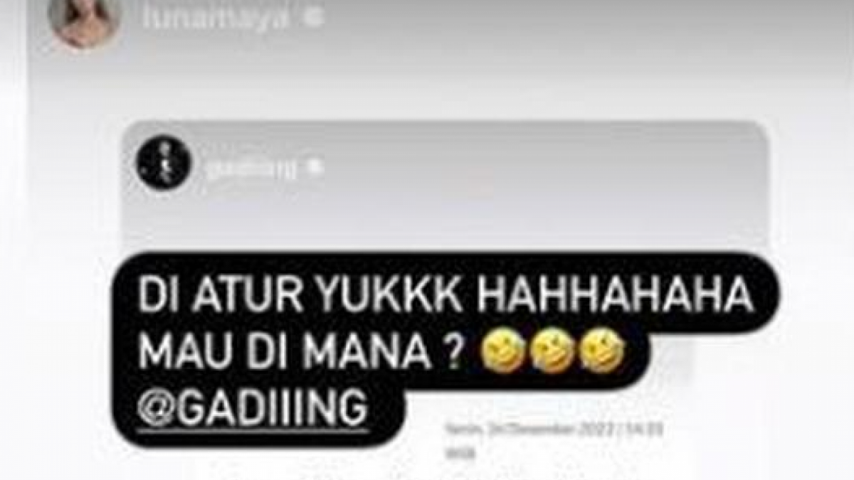 Tangkap Layar Story Luna Maya Bantah Isu Pernikahan dengan Gading Marten dengan candaan [Instagram Luna Maya]