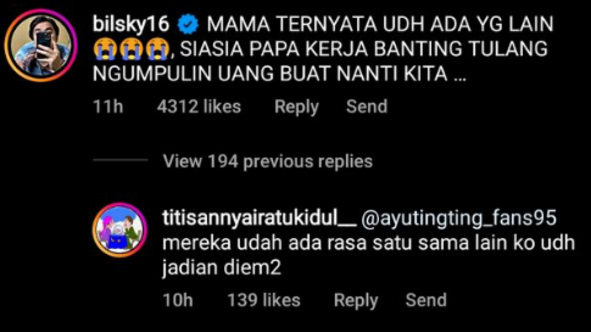 Komentar paranormal @titisannyairatukidul_ [Instagram @ayuting92]