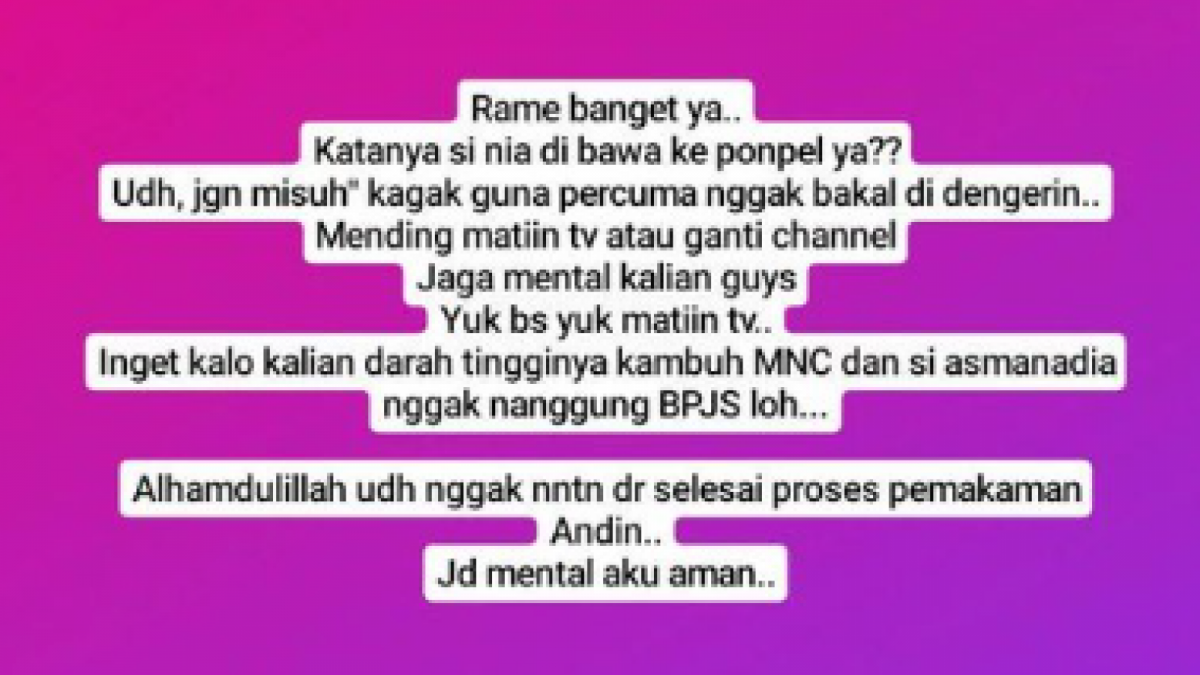 Salah satu cuitan warganet di twitter soal alur cerita Ikatan Cinta terbaru [Twitter Aryamanda_truelove (@aryamanda_)]