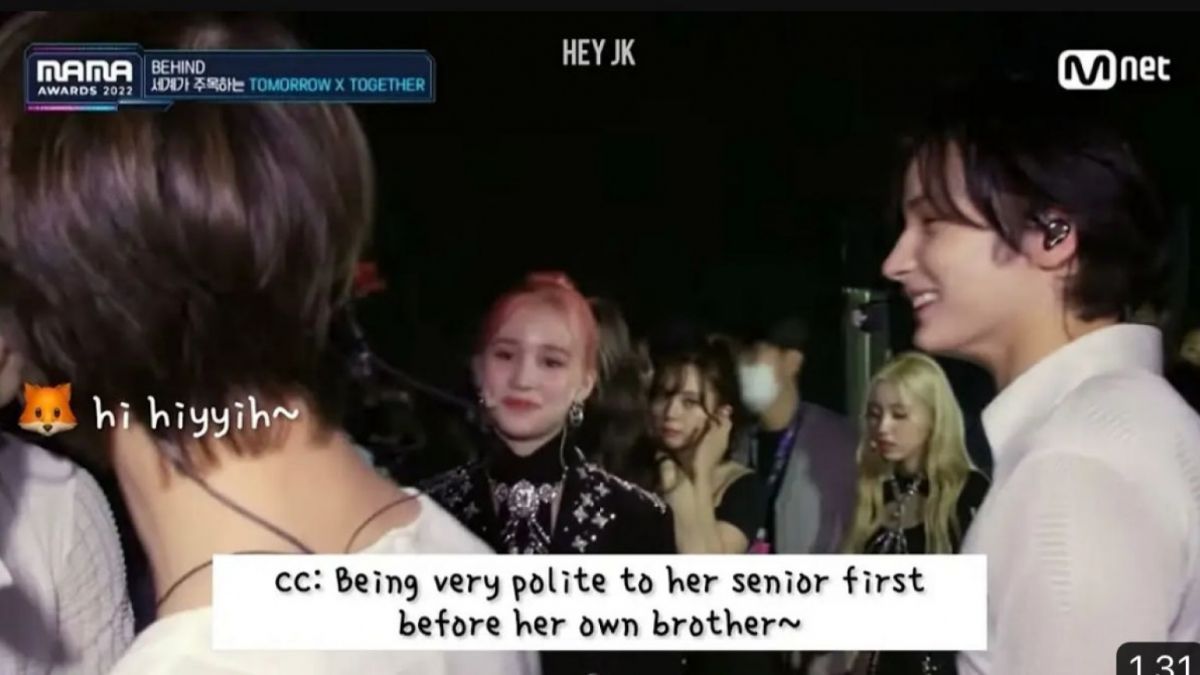 Heuningkai dan heuning bahiyyih di MAMA backstage [Youtube]