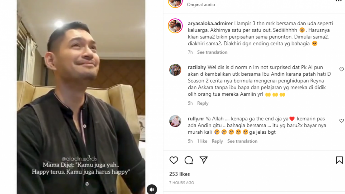 Tangkap Layar live Instagram Evan Sanders [Instagram @aryasaloka.admire]