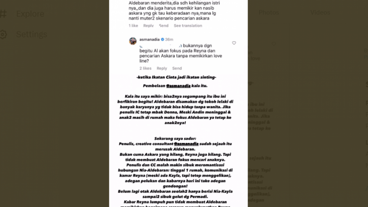 Protes warganet terkait karakter Aldebaran yang diperankan oleh Arya Slaoka di Ikatan Cinta [Tangkap Layar di Twitter]