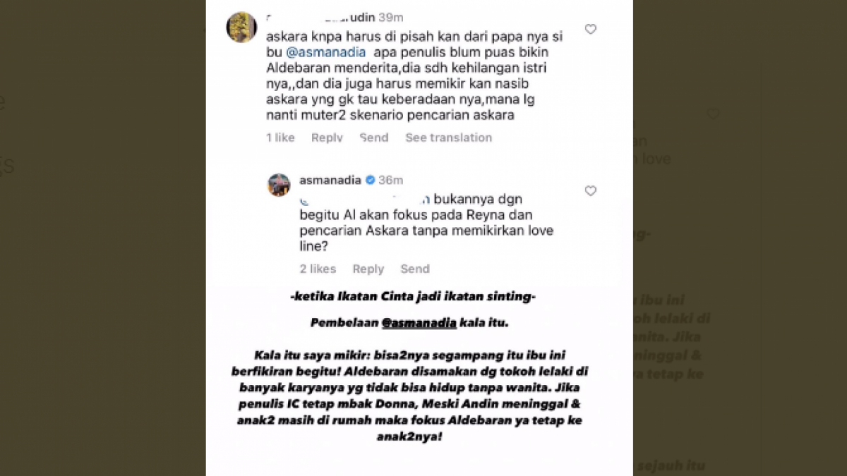 Protes warganet terkait karakter Aldebaran yang diperankan oleh Arya Slaoka di Ikatan Cinta [Tangkap Layar di Twitter @sandalhermesss]