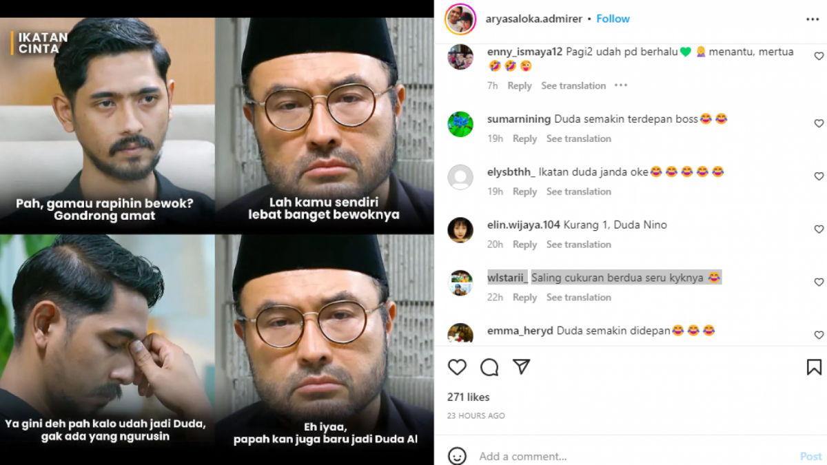 Tangkap layar instagram, Arya Saloka dan Surya pemain Ikatan Cinta [instagram]