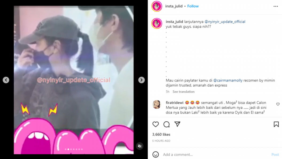 Viral, foto El Rumi dan Fuji diduga jalan bersama tersebar di media sosial [Tankap Layar Instagram]