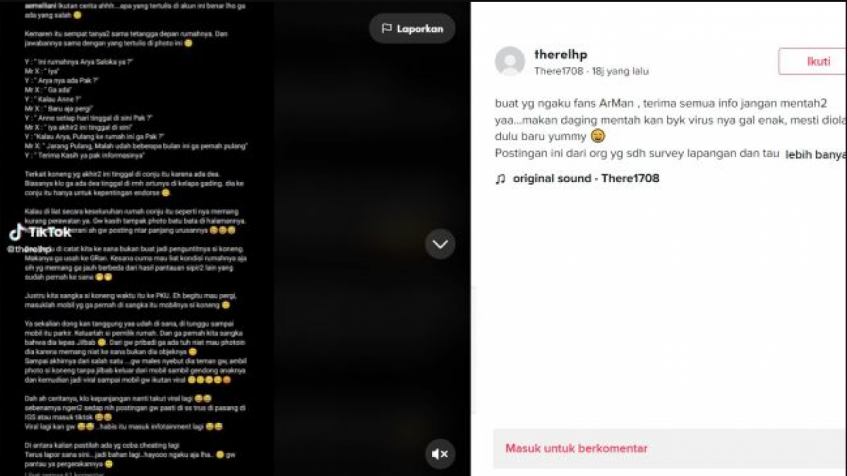 Percakapan netizen dengan tetangga Arya Saloka [Suara.com]