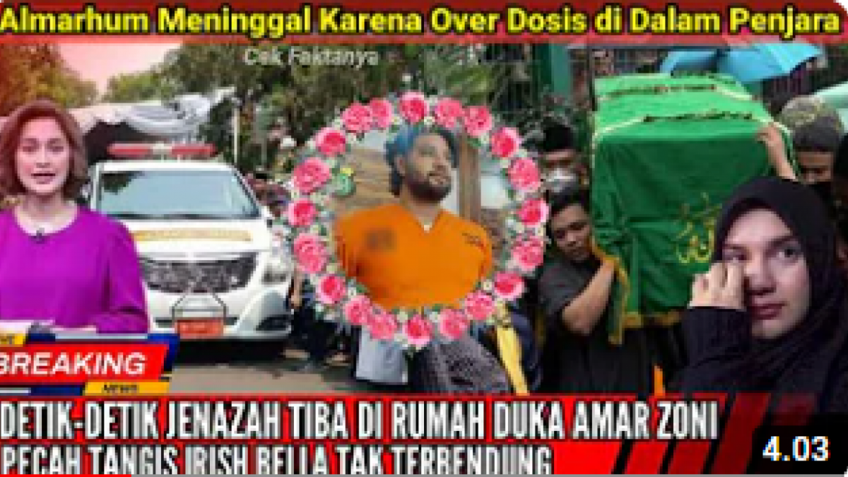 Cek fakta Ammar Zoni overdosis di penjara. [Tangkap Layar Youtube]