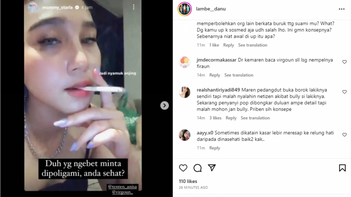 Istri Virgoun ungkap perselingkuhan suaminya [Tangkap Layar Instagram]