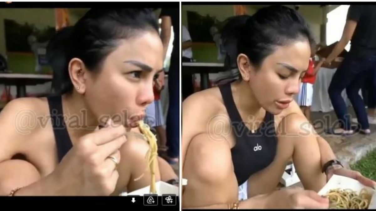 Nikita Mirzani nikmati makanan mie di Kantin Sekolah Azka