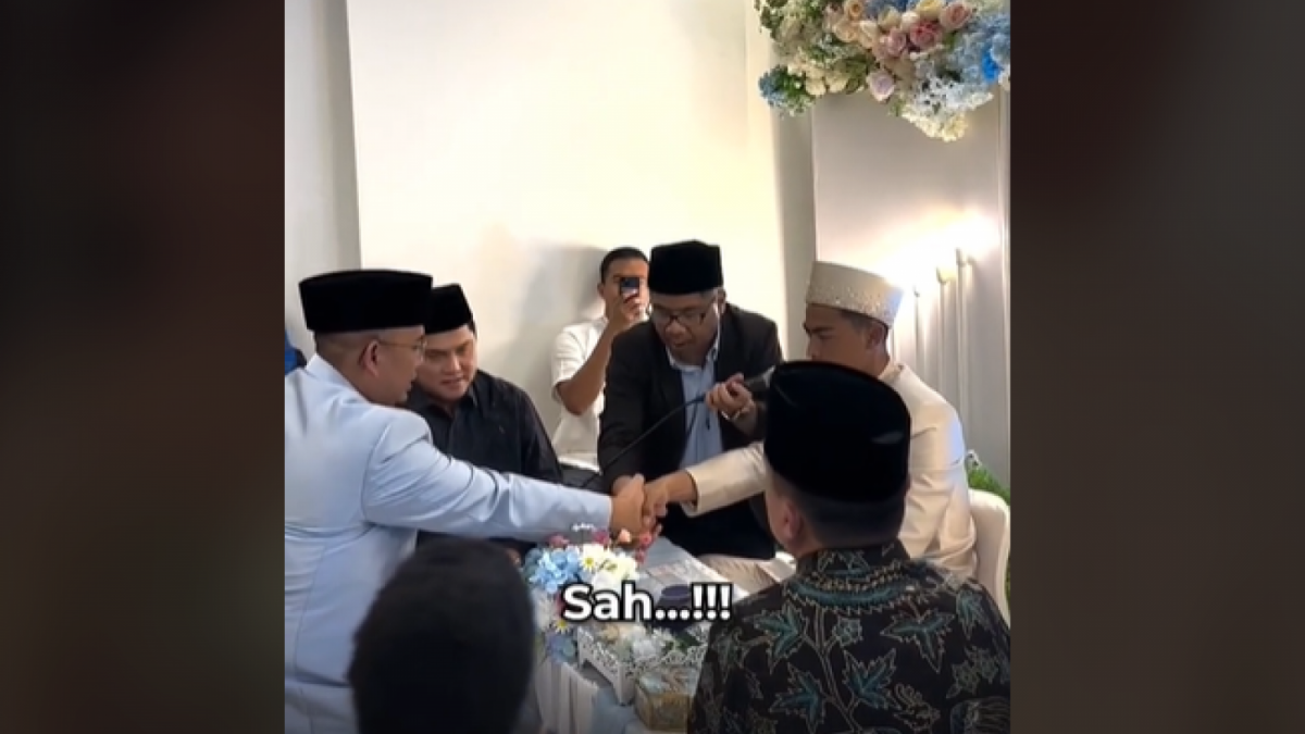 Akad Nikah Pratama Arhan dan Azizah Salsha [Tangkap Layar TikTok]