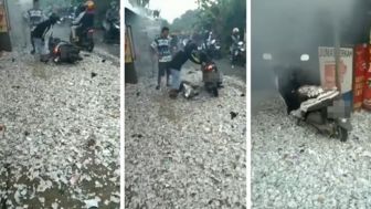 Video Sebuah Ledakan Terjadi di Citayam, Serpihan Kertas Tutupi Bahu Jalan hingga Keluar Kepulan Asap
