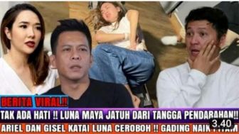 Tahu Luna Maya Jatuh dari Tangga hingga Berdarah, Gading Marten Teriak Histeris, Areal Noah dan Gisel Katain Ceroboh, Begini Faktanya