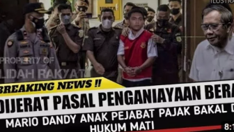 CEK FAKTA: Mario Dandy Pelaku Penganiayaan David Bakal Dihukum Mati, Benarkah?