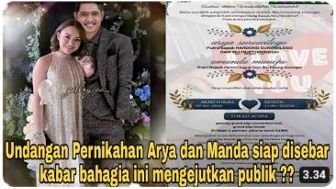 Cek Fakta: WOW! Undangan Pernikahan Amanda Manopo dan Arya Saloka Tersebar ke Publik