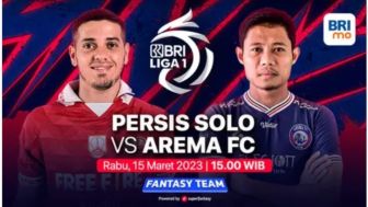 Laga Sore Ini! Link Live Streaming Persis Solo Vs Arema BRI Liga 1 Pekan 31