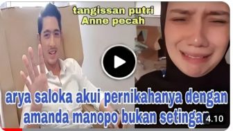 CEK FAKTA: Tangis Putri Anne Pecah Usai Arya Saloka Akui Pernikahannya dengan Amanda Manopo, Benarkah?