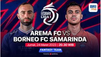 Jadwal BRI Liga 1 Partai Tunda dan Berikut Link Live Streaming Arema FC vs Borneo FC