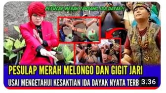 CEK FAKTA: Pesulap Merah Dibuat Melongo dan Gigit Jari Lihat Kesaktian Ibu Ida Dayak, Benarkah?