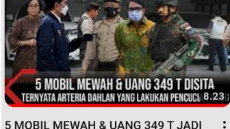 CEK FAKTA: 5 Mobil Mewah dan Uang 349 T Jadi Bukti Arteria Dahlan Lakukan Pencucian Uang, Benarkah?