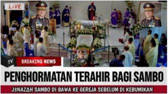 CEK FAKTA: Penghormatan Terakhir, Jenazah Sambo di Bawa ke Gereja Sebelum Dikebumikan?