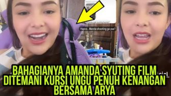 CEK FAKTA: Bahagianya Amanda Manopo Syuting Ditemani Kursi Kesayangan Penuh Memori Bersama Arya Saloka