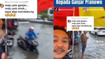 Sentil Ganjar Pranowo, TikToker Ini Perlihatkan Kondisi Jalan Semarang Disebut Kolam Renang Raksasa