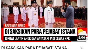 CEK FAKTA: Jokowi Lantik Ahok dan Antasari Jadi Dewan Pengawas KPK, Benarkah?