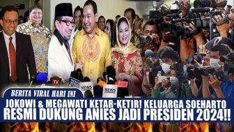 CEK FAKTA: Bukan Main! Keluarga Soeharto Pilih Dukung Anies Baswedan Menangi Pilpres 2024