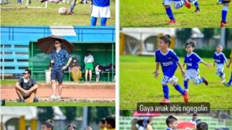 Tak Terpengaruh Isu Selingkuh, Christian Sugiono dan Titi Kamal Kompak Unggah Momen Anak Main Bola