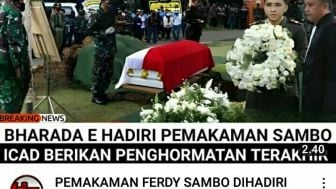 Cek Fakta: Hadiri Pemakaman Ferdy Sambo, Bharada E Beri Penghormatan untuk Terakhir Kalinya