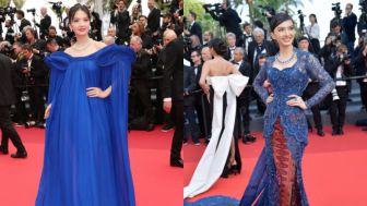 Raline Shah Tampil Menawan Saat Pakai Gaun dan Kebaya di Red Carpet Cannes Film Festival 2023