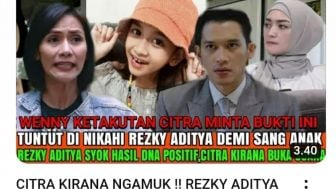 CEK FAKTA: Tolak Dipoligami Citra Kirana Ngamuk, Rezky Aditya Dipaksa Nikahi Wenny, Benarkah?