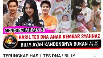 CEK FAKTA: Terungkap Hasil DNA Billy Syahputra Ayah Anak Syahnaz Bukan Jeje, Benarkah?