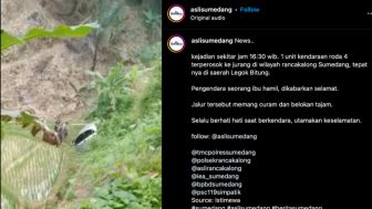 Mobil Terjun ke Jurang Sedalam 10 Meter di Sumedang, Penumpang Ibu Hamil Selamat