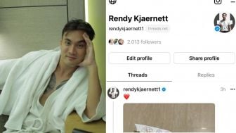 Lama Tak Posting, Rendy Kjaernett Akhirnya Unggah Threads di Instagram, Kolom Komentar Masih Tak Aktif?