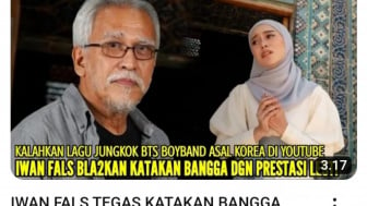 Iwan Fals Bangga Single di Arsy Lesti Kejora Kalahkan Lagu BTS, Cek Faktanya