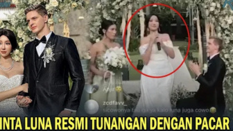 Aksi Kocak Lucinta Luna Saat Resmi Dilamar sang Pacar Bule Jadi Sorotan, Netizen: Ditanya yes or no malah...