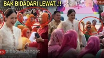 Momen Nagita Slavina Saat Berjalan Anggun di Acara Presiden Mencuri Perhatian, Netizen: sudah kaya ibu negara...