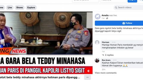 CEK FAKTA: Ngotot Bela Teddy Minahasa Akhirnya Hotman Paris Dipanggil Kapolri Listyo Sigit, Benarkah?