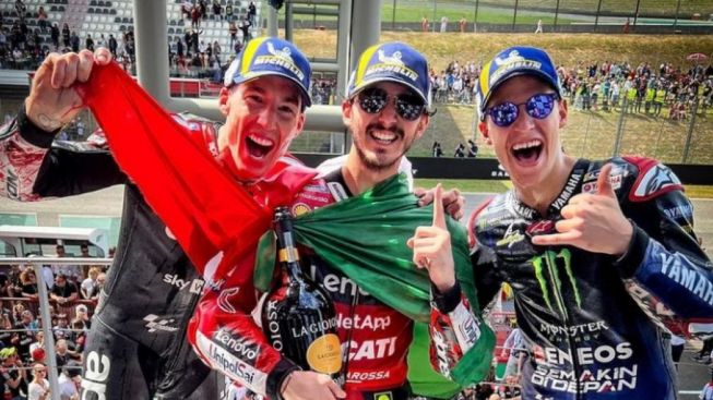 Klasemen MotoGP 2022: Bagnaia hanya Terpaut 2 Angka dari Quartararo dengan Tiga Seri Tersisa