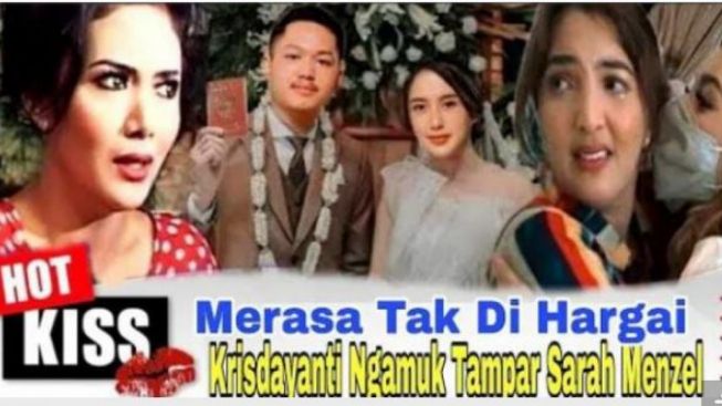 Cek Fakta: Astaga, Merasa Tak Dihargai Krisdayanti Ngamuk Tampar Sarah Menzel hingga Pernikahan Azriel Bubar, Benarkah?