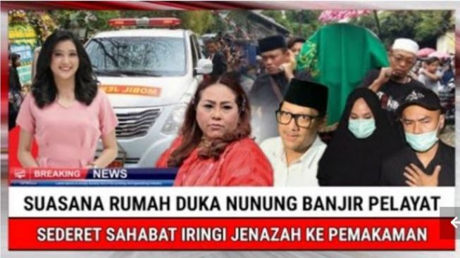 Cek Fakta: Innalillahi, Suasana Rumah Duka Nunung Banjir Pelayat Sederet Shabat Iringi Jenazah ke Pemakaman?