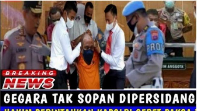 Cek Fakta: Geger, Kapolri Seret Paksa Teddy Minahasa Gegara Tak Sopan di Persidangan, Benarkah?