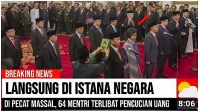 Cek Fakta: 64 Pejabat Mentri Terlibat Pencucian Uang, Presiden Jokowi Tanpa Ampun Langsung Pecat?