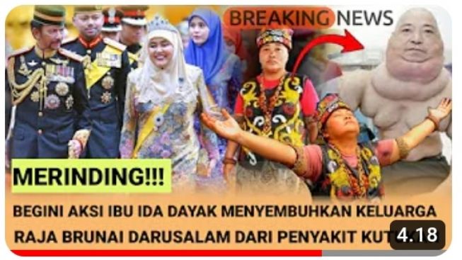 CEK FAKTA: Viral! Demi Kesembuhan Saudara Kandungnya Raja Brunei Rela Datangkan Ibu Ida Dayak, Benarkah?