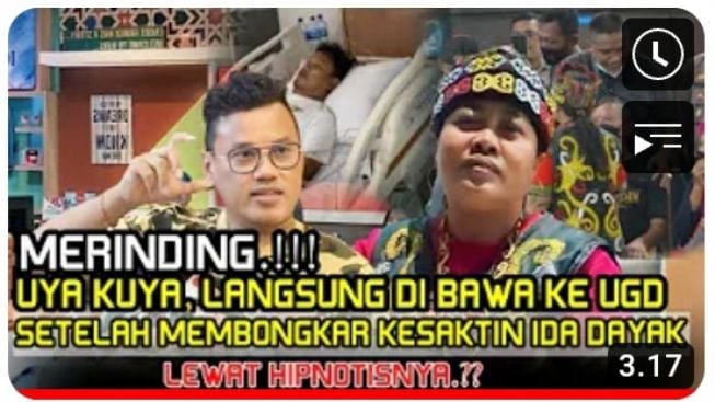 CEK FAKTA: Uya Kuya Harus ke UGD Usai Hipnotis dan Bongkar Kesaktian Ibu Ida Dayak, Benarkah?